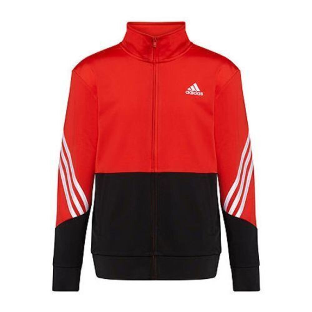 Adidas Boys Red and Black Tricot Jacket Size XL (18/20)